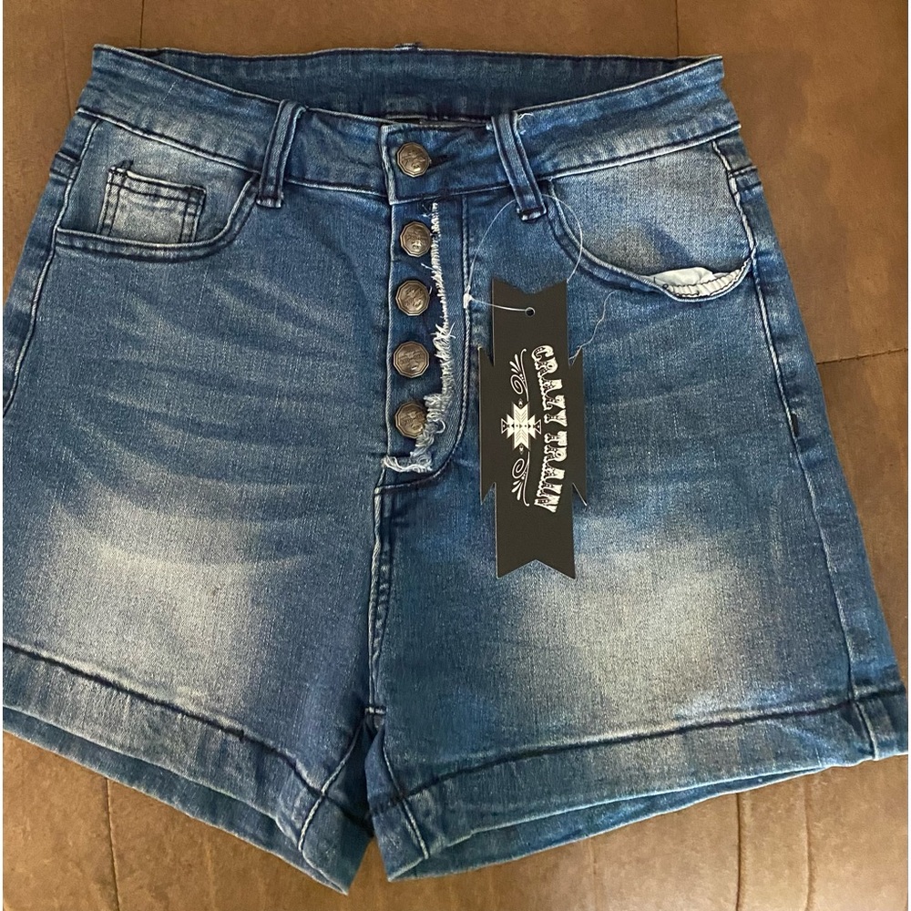NWT Crazy Train Jean Shorts - Picture 2 of 5